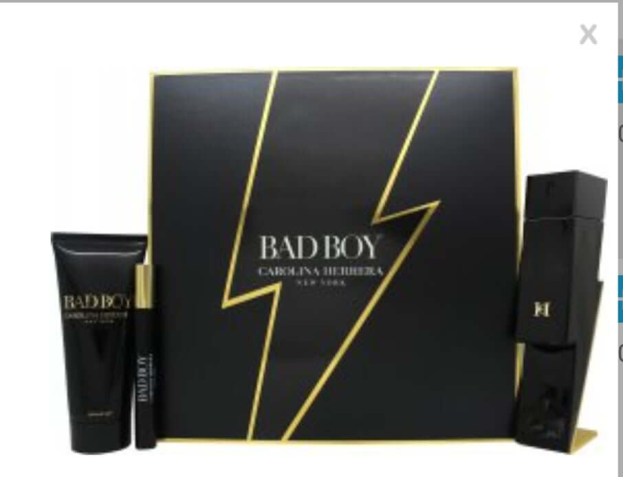 Carolina Herrera Bad Boy Le Parfum Gift Set 100ml EDP + 100ml Shower Gel + 10ml EDP