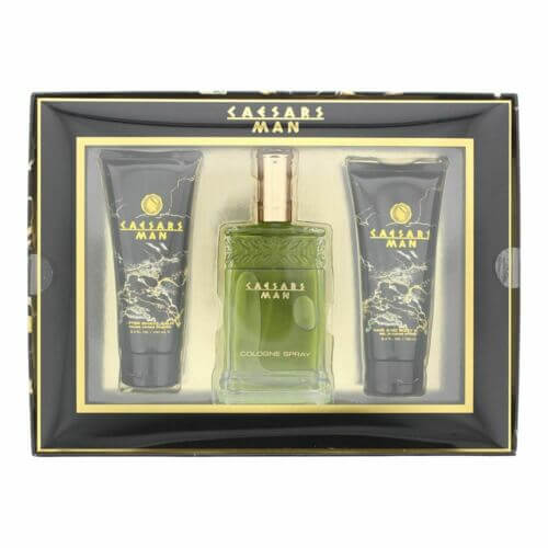 Caesars Man Gift Set 100ml Cologne Spray + 100ml Hair & Body Wash + 100ml Aftershave Balm - Luxuryhaircenter