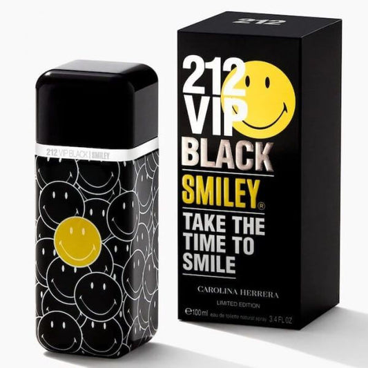 Carolina Herrera 212 VIP Black Smiley Eau de Parfum 100ml Spray - Luxuryhaircenter