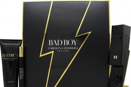 Carolina Herrera Bad Boy Set Regalo 100ml EDT + 100ml Gel Doccia + 10ml EDT - Luxuryhaircenter